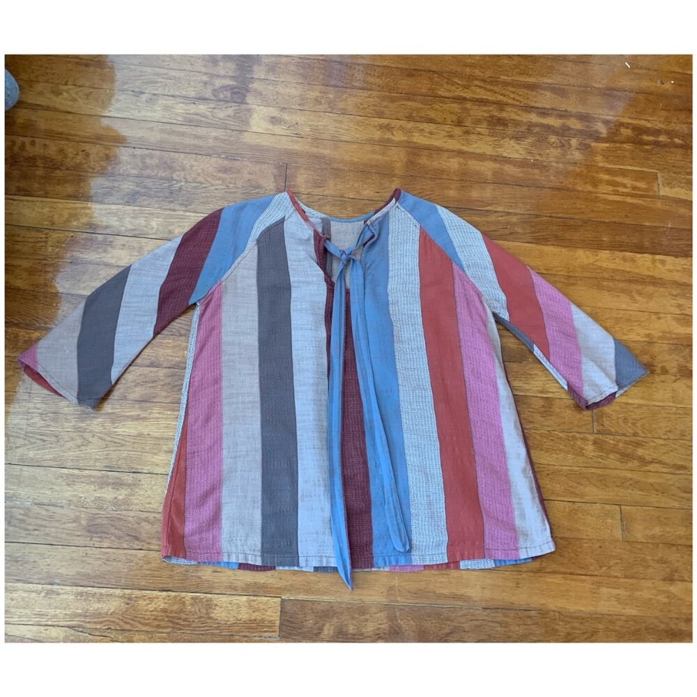 Ace and Jig 3/4 Sleeve Top with Stripes